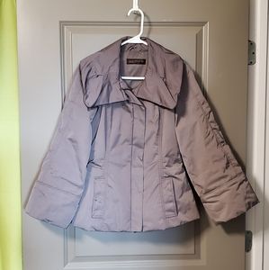 ZARA charcoal grey puff jacket M